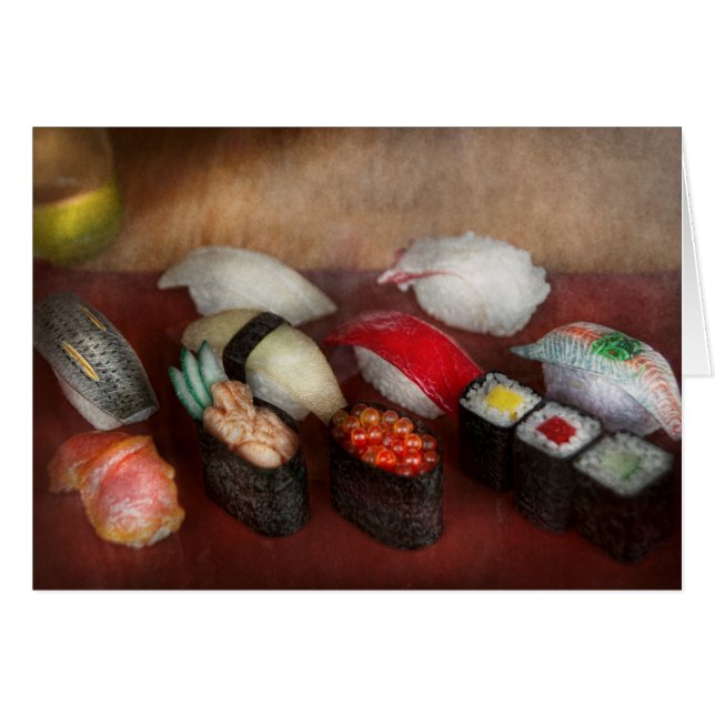 Chef - nourriture - oh, j'ai pris des sushi la (Devant horizontal)