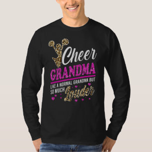 Chef Oma Größte Fan Leopard Print und Pom Po T-Shirt