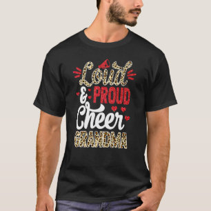 Chef Oma Größte Fan Leopard Print und Pom Po T-Shirt