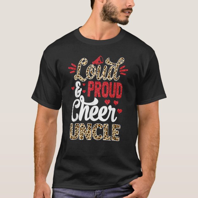 Chef Onkel Größte Lüfterleopard Print und Pom Pom T-Shirt (Vorderseite)