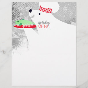 Chef ours polaires Menu de Noël en chef