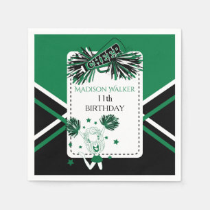 Chef Party Green, Black, White Serviette