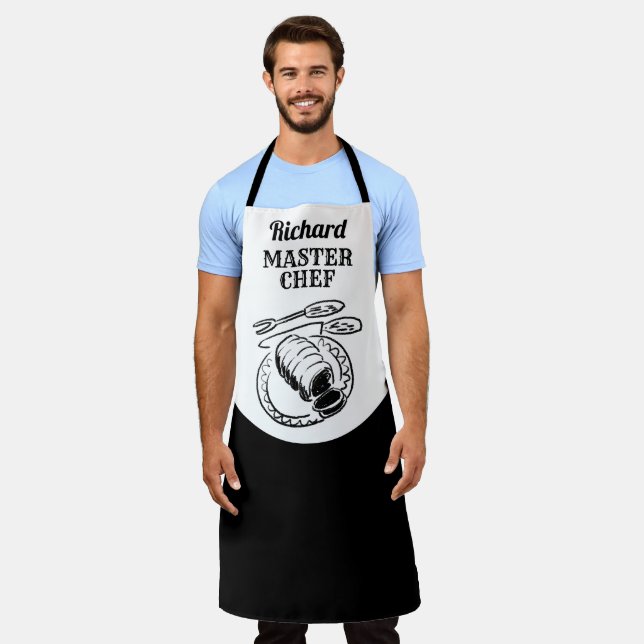 Chef principal, avec nom - Tablier cadeau (Porté)
