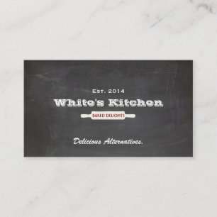 Chef, Rollholz-Logo Cool Vintage Visitenkarte