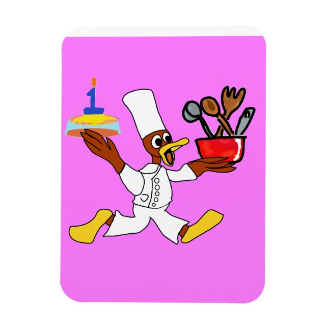 Chef Rose Ducky Kazoo Flexible Photo Magnet (Vertical)