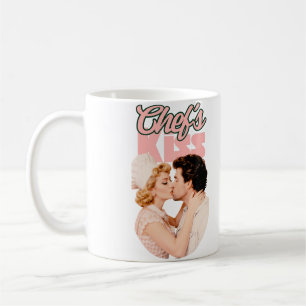 Chef’s Kiss Retro-Illustration Hübsche Hausfrau Kaffeetasse