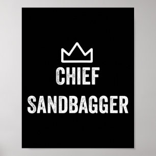 Chef Sandbagger Geschenk für Golf Meme Bjj Schach  Poster