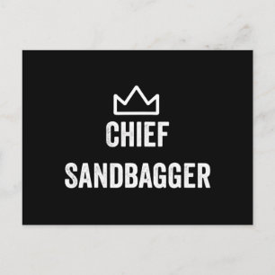 Chef Sandbagger Golf Meme Bjj Schach Sandsack Ankündigungspostkarte