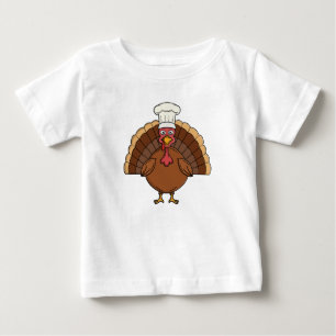 Chef Truthahn Cartoon Erntedankfest Baby T-shirt