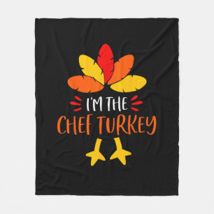 Chef Truthahn Familien-Shirts Passende Thanksgivin Fleecedecke