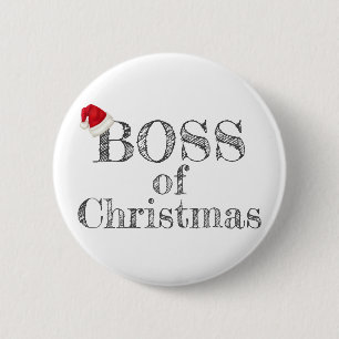 Chef von WeihnachtsWeihnachtsmannmütze-humorvollem Button