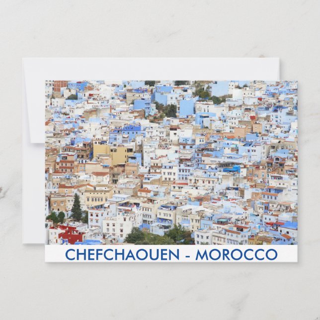 Chefchaouen, Marokko-Karte (Vorderseite)