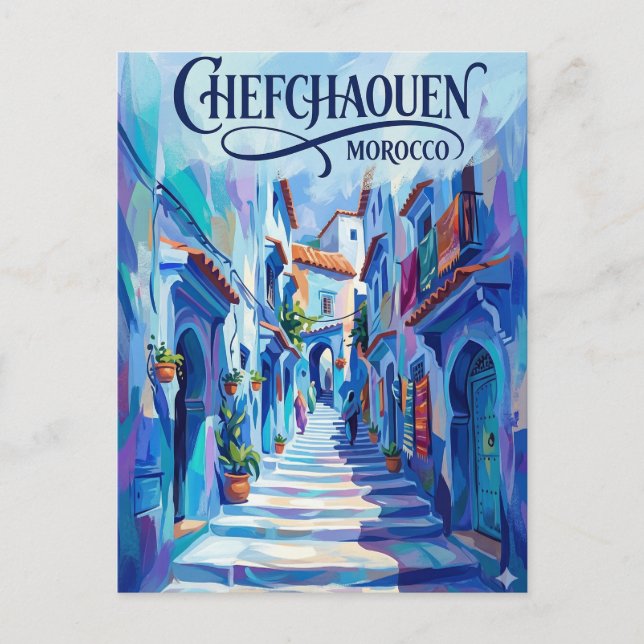 Chefchaouen Marokko Postkarte (Vorderseite)