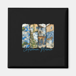 Chefchaouen Marokko Reise Reise Pinselstrich Souve Magnet
