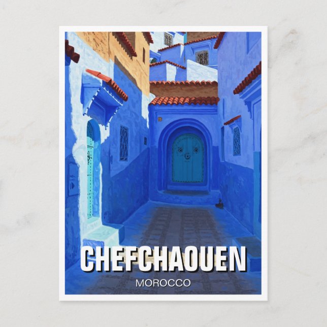 Chefchaouen Marokko Reisen Postkarte (Vorderseite)