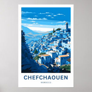 Chefchaouen Marokko Reisen Print Poster