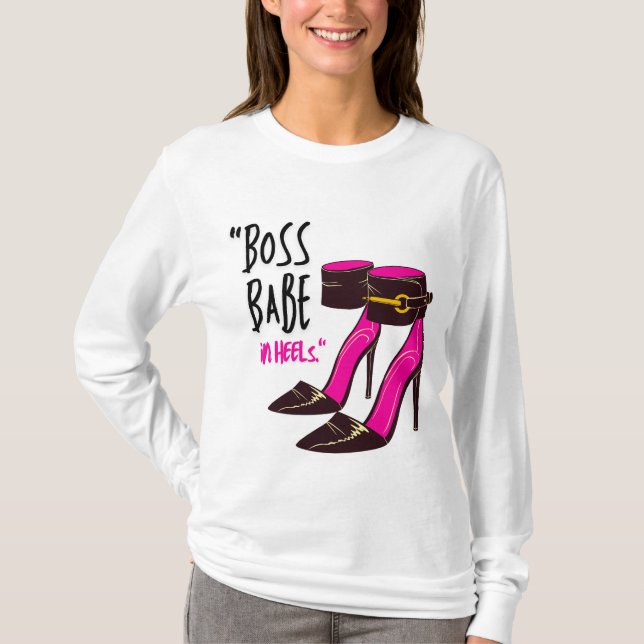 Chefchen in Stöckelschuhen T-Shirt (Vorderseite)