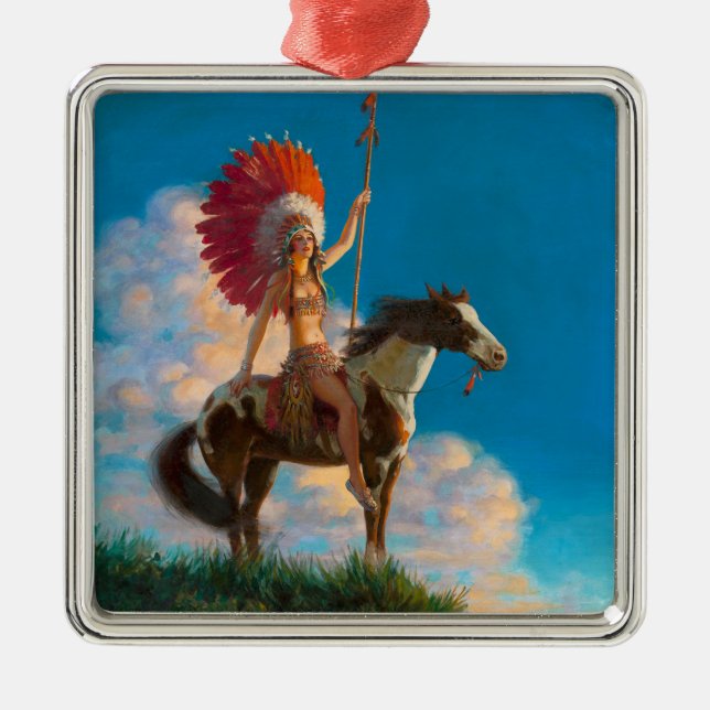 Chefdirigent des Amerikanischen Ureinwohners Ornament Aus Metall (Vorne)