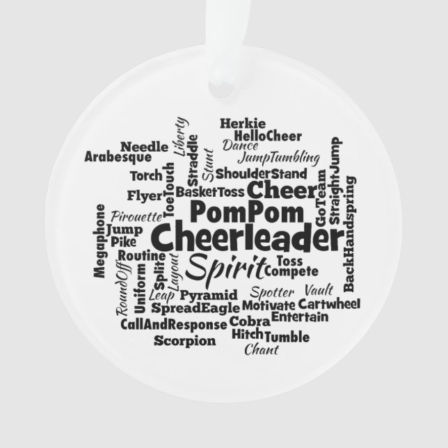 Chefführer Word Cloud Ornament (Vorderseite)