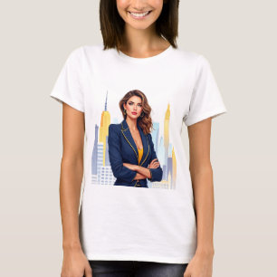 Chefin CEO Frau Stadt Skyline T-Shirt Empowerment
