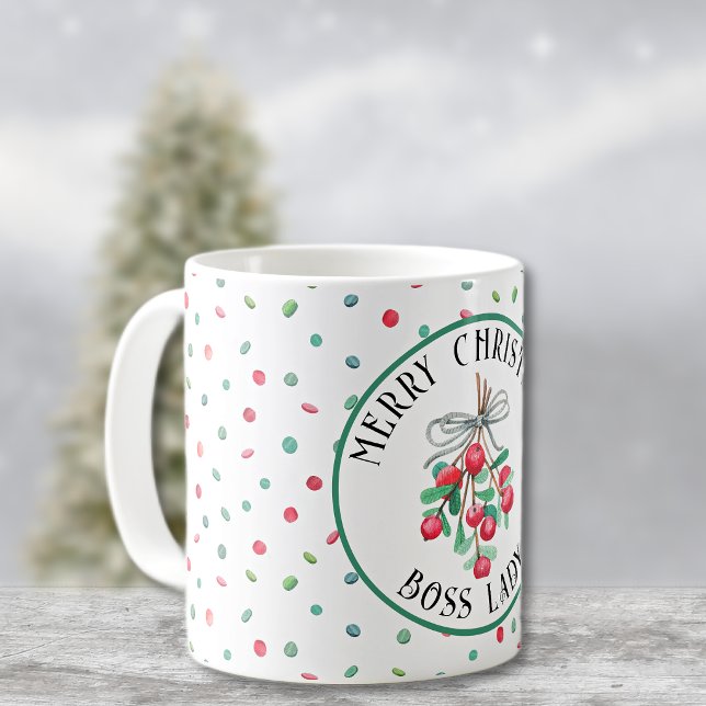 Chefin, Weihnachtsmistelzucker-Pattern 11oz Kaffeetasse (Von Creator hochgeladen)