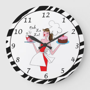 "Chefista Diva" Ooh La La! Große Wanduhr