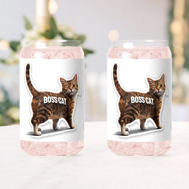 Chefkatze zwinkernd getigert Bär kann Dosenglas (Insitu (Hochzeit))