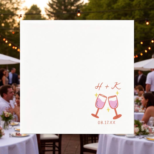 Chefredakteurin Engagement Wedding Cocktail Serviette (Von Creator hochgeladen)