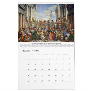 Chefs-d'oeuvre d'art du calendrier