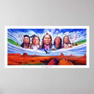 Chefs einheimischer amerikanische Ureinwohner von  Poster