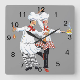 Chefs - horloge murale