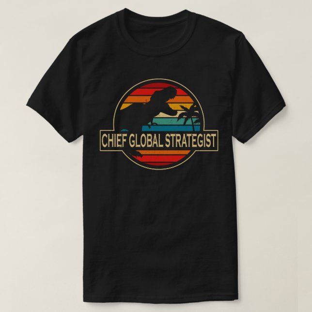 Chefstratege Dinosaurier T-Shirt (Design vorne)