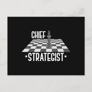 Chefstratege Schach Ich gewinne immer dieses Spi Postkarte