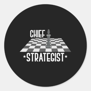 Chefstratege Schach Ich gewinne immer dieses Spi Runder Aufkleber