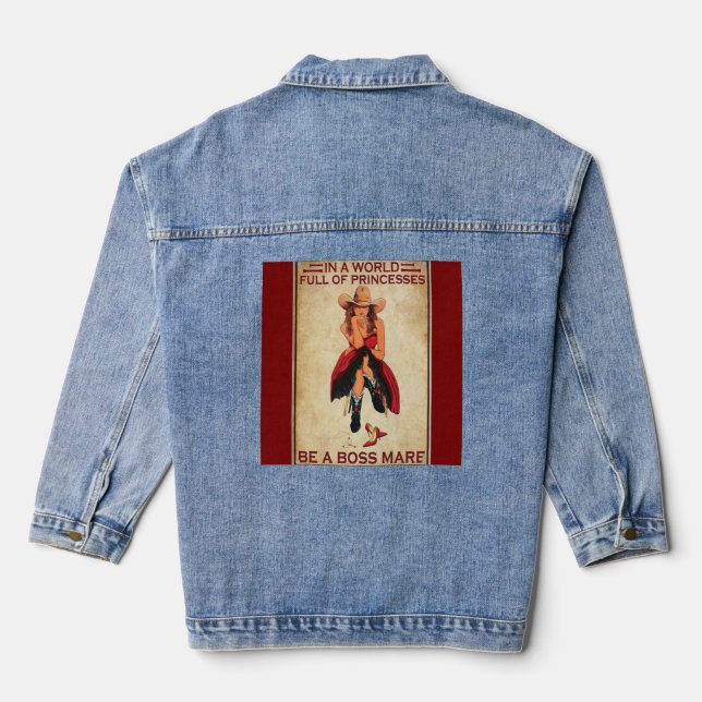 Chefstute für Cowgirls Jeansjacke (Rückseite)