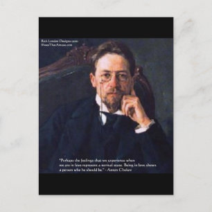 Chekhov "Liebe Normal Staat" Zitat Giebeln T-Shirt Postkarte