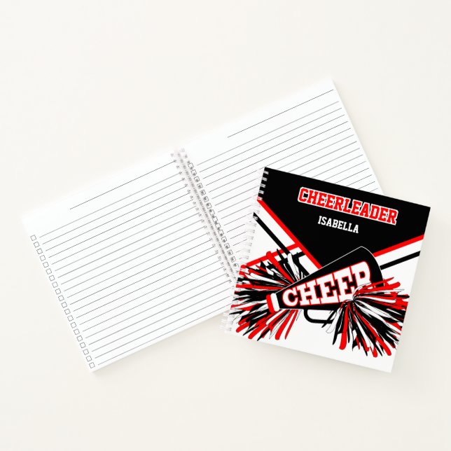 Cheleader - Black, White & Red Notebook Notizbuch (Innenseite)