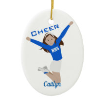 Cheleader Dark Brünett Blue & White