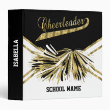 Cheleader -Gold Glitzer, Schwarz und Weiß