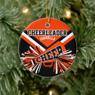 Cheleader 📣 💖 - Orange - One Side Print Keramik Ornament