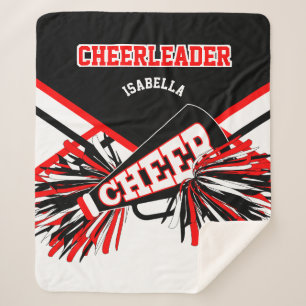 Cheleader 📣 - Schwarz, Weiß und Rot Sherpadecke