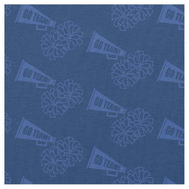 Cheleader Team School Colors Blue & Navy Stoff (Nahaufnahme)