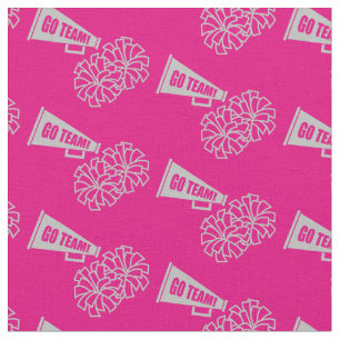 Cheleader Team School Colors Gray Silver & Pink Stoff