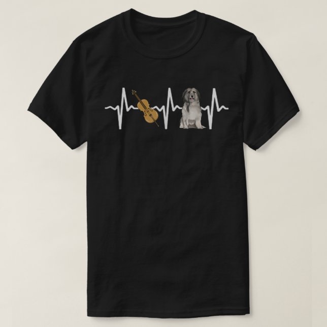 Chello Pyrenean Shepherd Heartbeat Dog Lover  T-Shirt (Design vorne)
