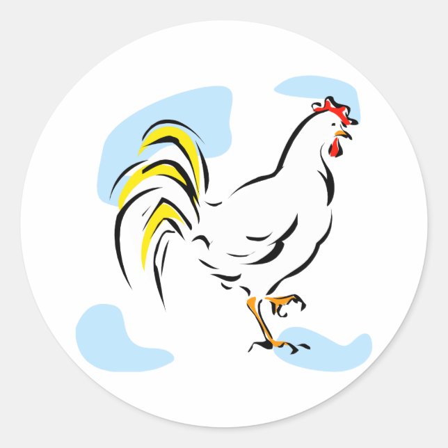 Chelly Chicken Runder Aufkleber (Vorderseite)
