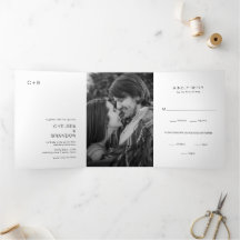 Chelsea Black and White Modern Wedding