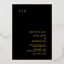 Chelsea Black Modern Wedding