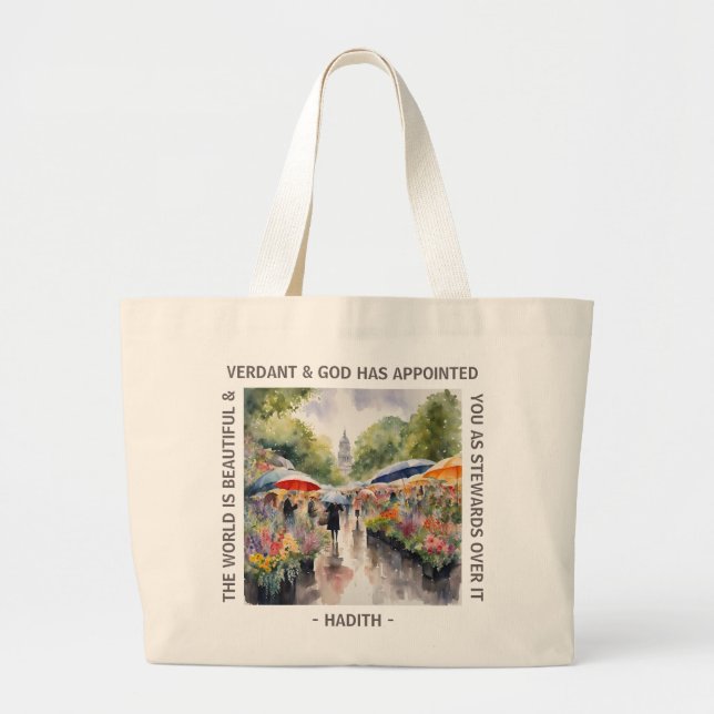 Chelsea Blume Show in Rain Tote Bag Jumbo Stoffbeutel (Vorne)
