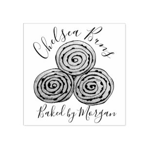 Chelsea Buns Currant Roll Bäckerei hausgemacht von Gummistempel
