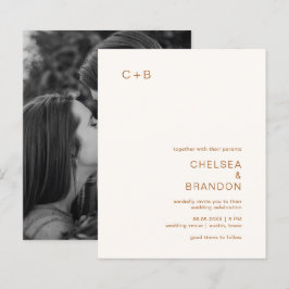 Chelsea Earthy Neutrals Moderne Hochzeitseinladung